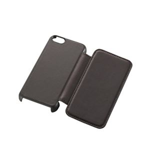 エレコム iPhone 5c用ソフトレザーカバー横フラップ／ブラウン PS-A13PLFYDBR