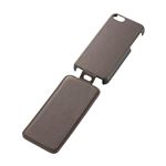 エレコム iPhone 5c用ソフトレザーカバー縦フラップ／ブラウン PS-A13PLFTDBR