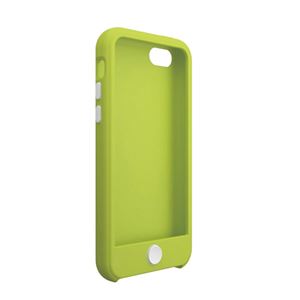 エレコム iPhone 5c用シリコンケース／グリーン×ホワイト PS-A13SC2GN