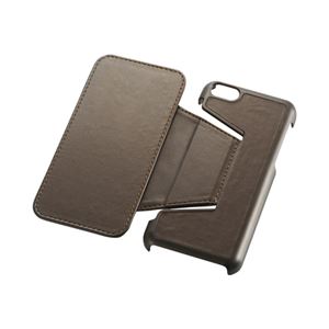 エレコム iPhone 5c用ソフトレザーカバースタンド／ブラウン PS-A13PLFSDBR