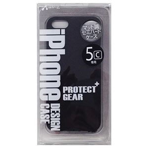エアージェイ iPhone5c用マット調セミハードケース（液晶保護フィルム付）BK AC-5C-HBK