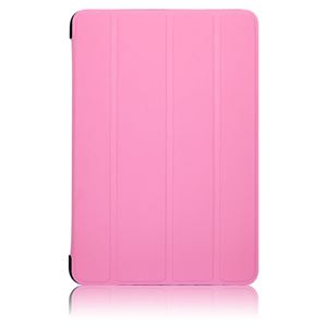 ブライトンネット iPadmini2012用ラバーコーティングロールスタンドケース ピンク BI-PADMRCASE／P - 拡大画像