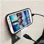 ブライトンネット スタンド機能付USB-ACアダプタ 2A対応 マイクロUSBケ-ブル同梱 ホワイト BM-USBACMCRSTD／WH