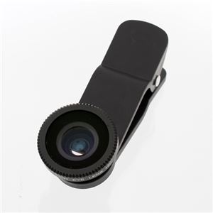 サンコー インカメラも利用できるクリップ式広角レンズ2 ブラック CLPWIDBK - 拡大画像