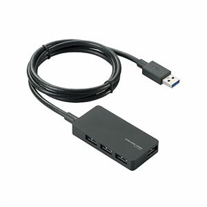 ELECOM（エレコム） USB3.0対応ACアダプタ付き4ポートUSBハブ U3H-A408SBK - 拡大画像