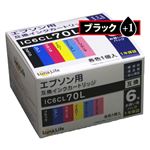 ワールドビジネスサプライ 【Luna Life】 エプソン用 互換インクカートリッジ IC6CL70L ブラック1本おまけ付き 7本パック