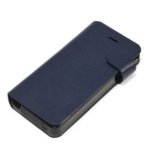 日本トラストテクノロジー Leather Battery Case for iPhone5/5S ネイビーブルー YJ-H60-NB