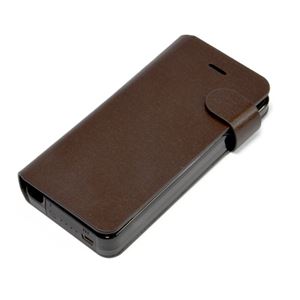 日本トラストテクノロジー Leather Battery Case for iPhone5/5S ダークブラウン YJ-H60-DB