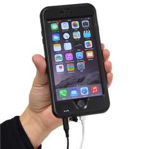 サンコー 防水＆耐ショックケース for iPhone 6 Plus ブラック WTPSUWT7 - 拡大画像