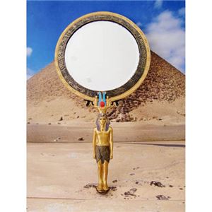 ワールドピクチャー カフラー手鏡 エジプト雑貨 W-71591-1980 - 拡大画像