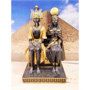 ワールドピクチャー 王様＆王妃 エジプト雑貨 W-70660-4200 - 拡大画像