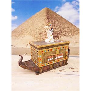 ワールドピクチャー 王妃の小物入れ エジプト雑貨 W-74354-3980 - 拡大画像
