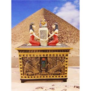 ワールドピクチャー 王妃の小物入れ エジプト雑貨 W-74355-4200 - 拡大画像
