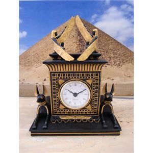 ワールドピクチャー アヌビスドッグ置き時計 エジプト雑貨 W-70627-4580 - 拡大画像