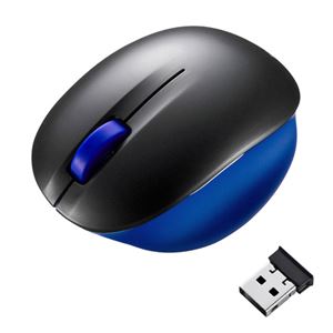サンワサプライ ワイヤレスブルーLEDマウス MA-WBL30BL - 拡大画像
