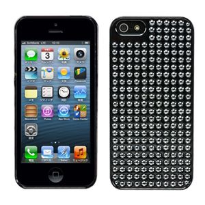 Bling My Thing Bling Extravaganza iPhone 5s／5 Carbon Studs Metallic Black EI5-BM-BK-JHS