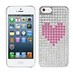 Bling My Thing Bling Extravaganza iPhone 5s／5 Silver M Heart Crystal ＆ Rose EI5-SM-SV-CRH