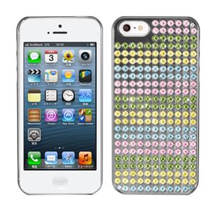 Bling My Thing Bling Extravaganza iPhone 5s／5 Silver M Stripes Pastel EI5-SM-SV-PTS