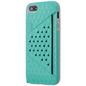 Bluevision Kaleido Card Slot Case for iPhone 5s／5 Peacock Green BV-KALCSIP5-GR