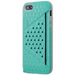 Bluevision Kaleido Card Slot Case for iPhone 5s／5 Peacock Green BV-KALCSIP5-GR