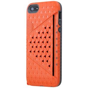 Bluevision Kaleido Card Slot Case for iPhone 5s／5 Passion Orange BV-KALCSIP5-OR