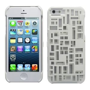 Freshfiber Mondriaan with credit card slot for iPhone 5s／5 Stone White FF-85091502