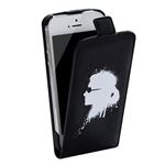 Karl Lagerfeld Graffiti Collection Leather Hard Case with Flap for iPhone 5s／5 Graffiti Black KLFLP5GBL