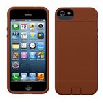 Sumajin Slim TPU Case for iPhone 5s／5 Brown SUMTPUIP5-BR