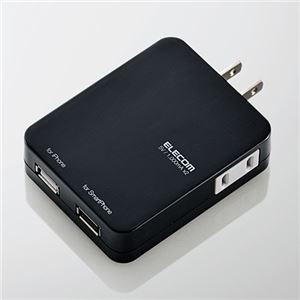 エレコム USB充電ポート付きタップ T-UHS01-12200BK - 拡大画像