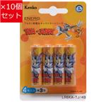 ケンコー・トキナー 単3形アルカリ4本乾電池 ENERG（トムとジェリー柄）x10パック LR6KA-TJ／4B-10P