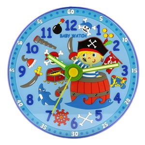 ベビーウォッチ 子供部屋用掛け時計 ベビーウォッチ 海賊 HL002 - 拡大画像