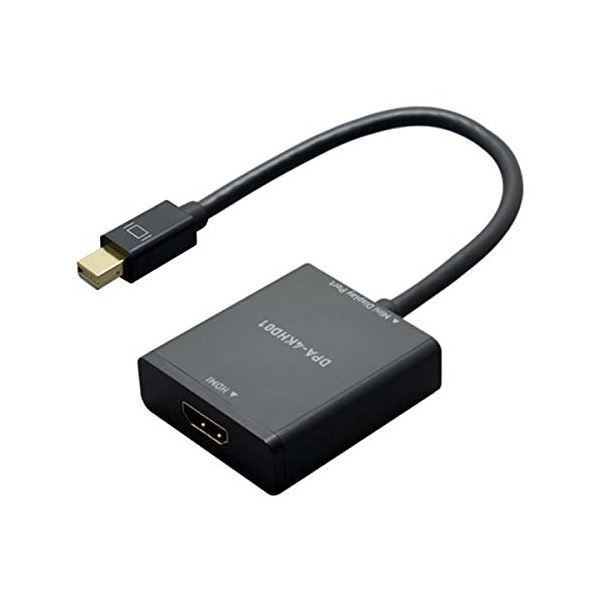 ミヨシ 4K対応miniDisplayPort-HDMIブラック ブラック DPA-4KHD01/BKf00