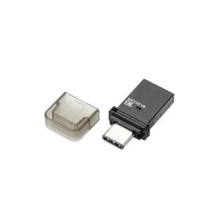 エレコム USBメモリ／USB3.0対応／Type-C／16GB／ブラック MF-CAU3116GBK - 拡大画像