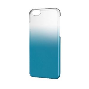 エレコム iPhone6s／6用シェルカバー／グラデーション／クリア×ブルー PM-A15PVWCBU - 拡大画像