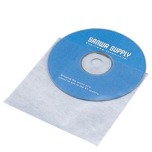 (まとめ)サンワサプライ CD・CD-R用不織布ケース(100枚セット) FCD-F100【×10セット】 商品画像