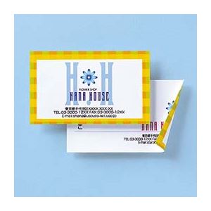 （まとめ）サンワサプライ インクジェット名刺カード（エコノミーファイン・ホワイト） JP-MC10EW【×5セット】 - 拡大画像