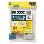 （まとめ）サンワサプライ RS-232Cケーブル（TA・モデム用・2m） KR-MD2【×3セット】