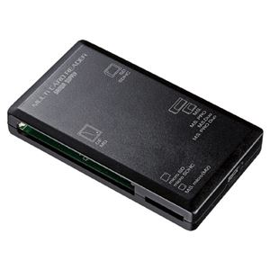 (まとめ)サンワサプライ USB2.0カードリーダー ADR-ML1BK【×3セット】 商品画像