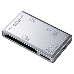 （まとめ）サンワサプライ USB2.0カードリーダー ADR-ML1SV【×3セット】 - 拡大画像