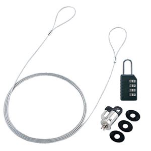 (まとめ)サンワサプライ パソコンセキュリティワイヤーロック(ダイヤル錠タイプ) SL-60【×2セット】 商品写真