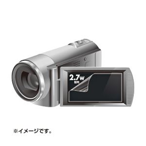 （まとめ）サンワサプライ 液晶保護フィルム（2.7型ワイドデジタルビデオカメラ用） DG-LC27WDV【×10セット】 - 拡大画像