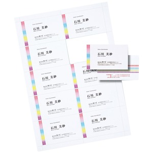 (まとめ)サンワサプライ マルチタイプ名刺カード・標準(A4、10面、20シート200カード入り) JP-MCM06【×5セット】 商品画像