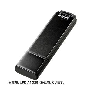 （まとめ）サンワサプライ USB2.0メモリ1Gブラック UFD-A1G2BKK【×3セット】 - 拡大画像