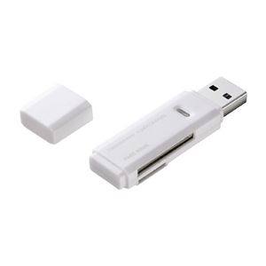 (まとめ)サンワサプライ USB2.0カードリーダーホワイト ADR-MSDU2W【×5セット】 商品画像