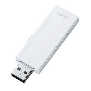（まとめ）サンワサプライ USB2.0メモリ（2G、手書き可能） UFD-RNS2GW【×2セット】 - 拡大画像