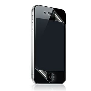 （まとめ）サンワサプライ 液晶保護指紋防止光沢フィルム（iPhone4専用） PDA-FIPK32FP【×5セット】 - 拡大画像