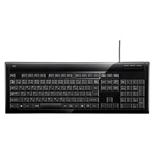 （まとめ）サンワサプライ パンタグラフキーボード（ブラック） SKB-SL15BK【×2セット】 - 拡大画像