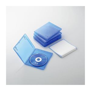 （まとめ）エレコム Blu-rayディスクケース（1枚収納タイプ） CCD-BLU105CBU【×10セット】 - 拡大画像