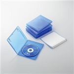 （まとめ）エレコム Blu-rayディスクケース（1枚収納タイプ） CCD-BLU105CBU【×10セット】