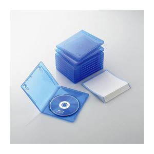 （まとめ）エレコム Blu-rayディスクケース（1枚収納タイプ） CCD-BLU110CBU【×5セット】 - 拡大画像